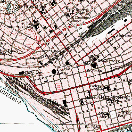 Topographic Map of W S Hills Commercial Structure, TX