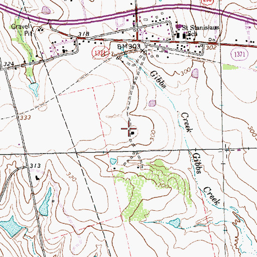Topographic Map of W W Browning House, TX