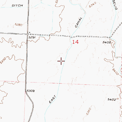 Topographic Map of East Canal, CO
