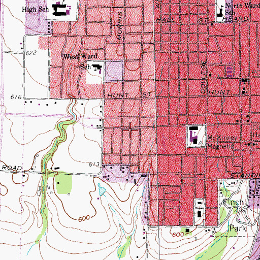 Topographic Map of Thompson House, TX