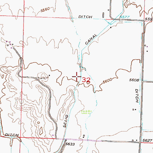Topographic Map of Selig Canal, CO