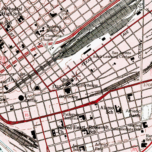 Topographic Map of Toltec Club, TX