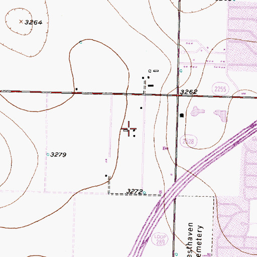 Topographic Map of Tubbs-Carlisle House, TX