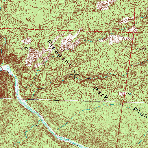 Topographic Map of Pleasant Park, CO