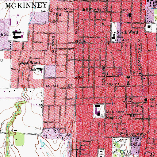 Topographic Map of U P Clardy House, TX