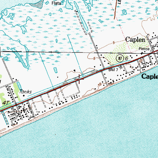 Topographic Map of The Breakers Building, TX