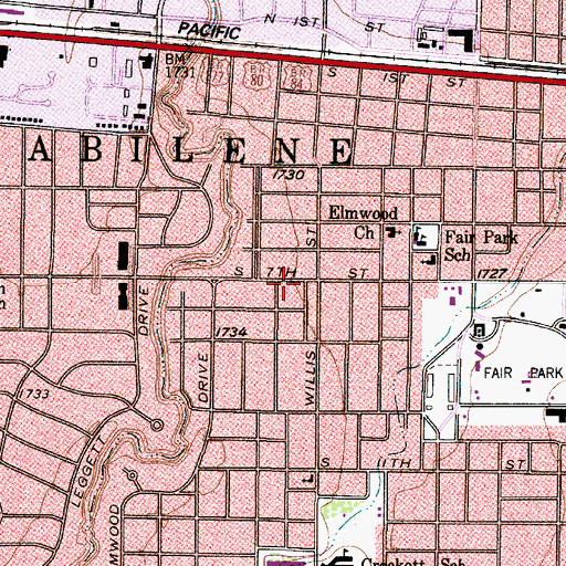 Topographic Map of Thomas L Blanton House, TX
