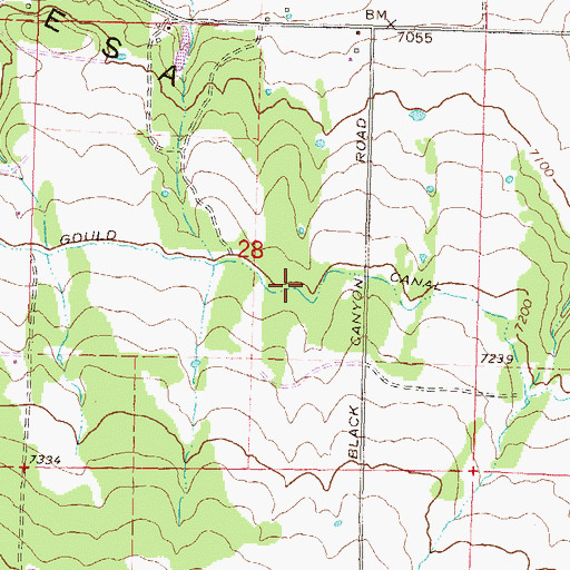 Topographic Map of Gould Canal, CO