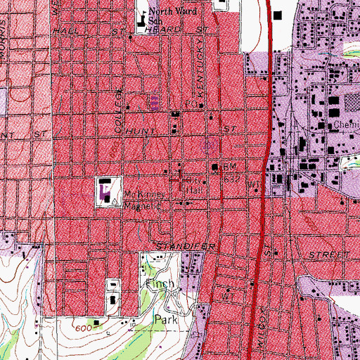 Topographic Map of Thomas W Wiley House, TX