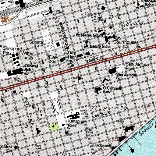 Topographic Map of Sweeney-Royston House, TX