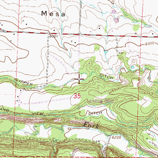 Topographic Map of Crawford Clipper Ditch, CO