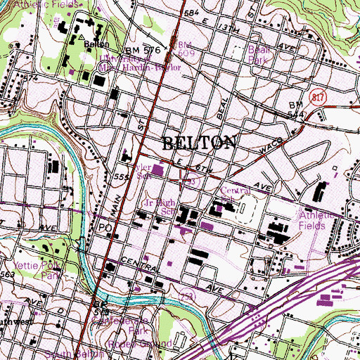 Topographic Map of T Hamp and Beulah Birdwell House, TX