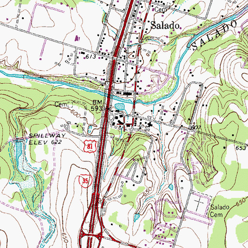 Topographic Map of Stagecoach Inn, TX