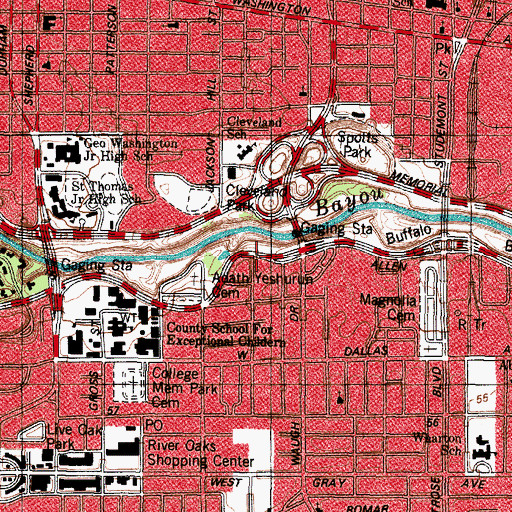 Topographic Map of Star Engraving Company Building, TX