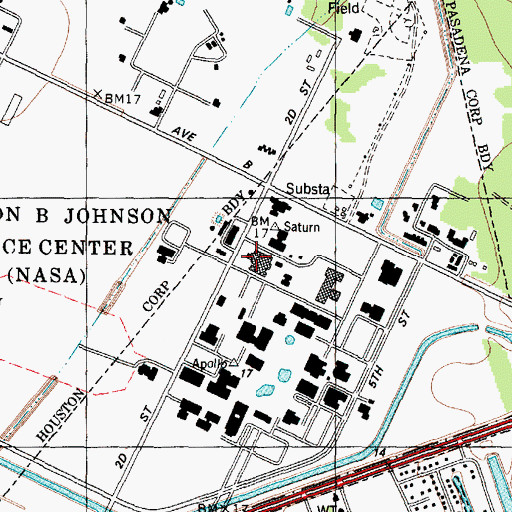 Topographic Map of Space Environment Simulation Laboratory, TX