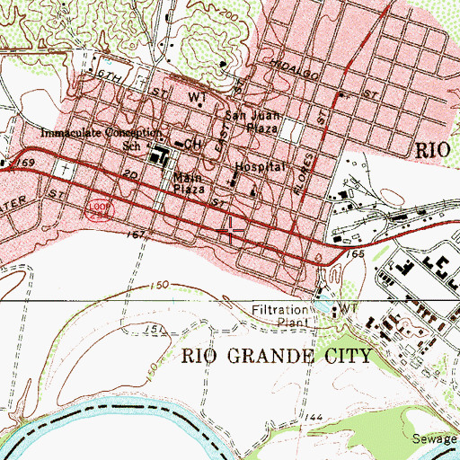 Topographic Map of Silverio de la Pena Drugstore and Post Office (historical), TX
