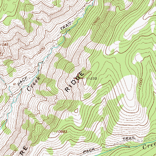 Topographic Map of Bellmire Ridge, CO