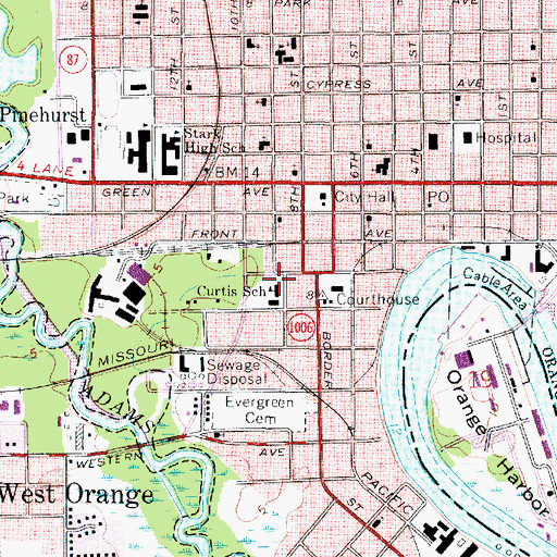 Topographic Map of Sims House, TX