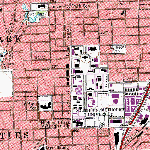 Topographic Map of Snider Hall, TX