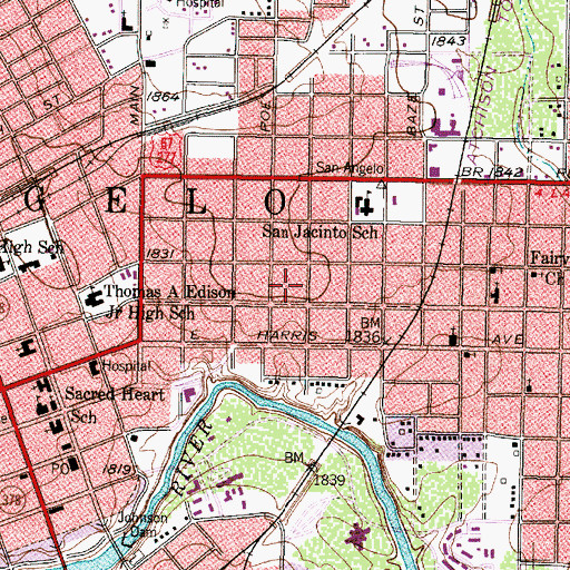 Topographic Map of Shepperson House, TX