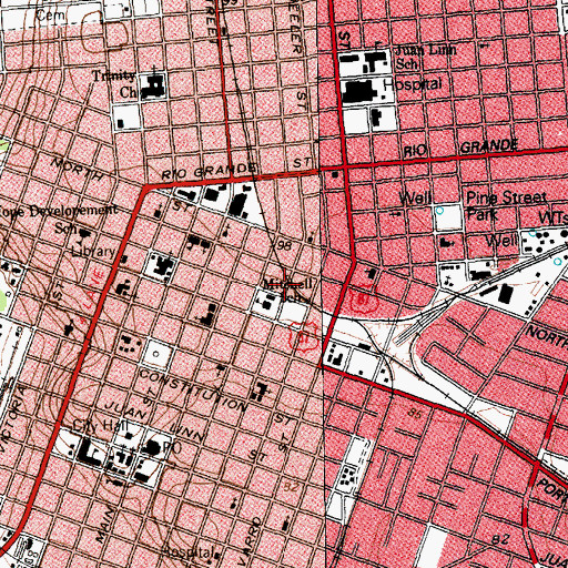 Topographic Map of Schummacker Company Building, TX