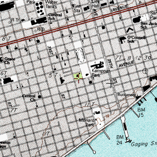 Topographic Map of Sealy Hutchings House, TX