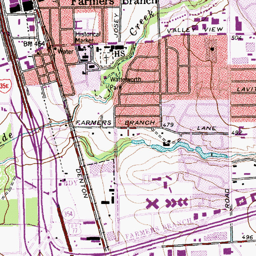 Topographic Map of Samuel and Julia Gilbert House, TX