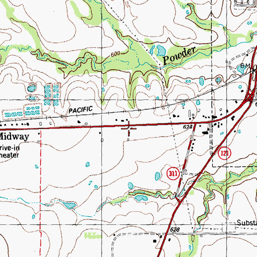 Topographic Map of Samuel T Rayburn House, TX