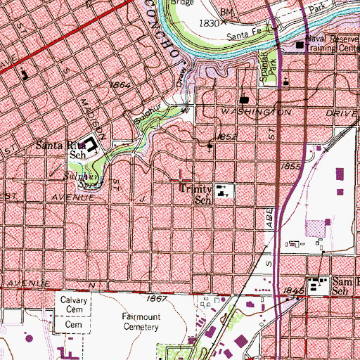 Topographic Map of S L Henderson House, TX
