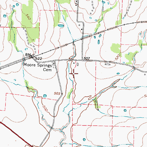 Topographic Map of Rodgers-Wade Furniture Company, TX