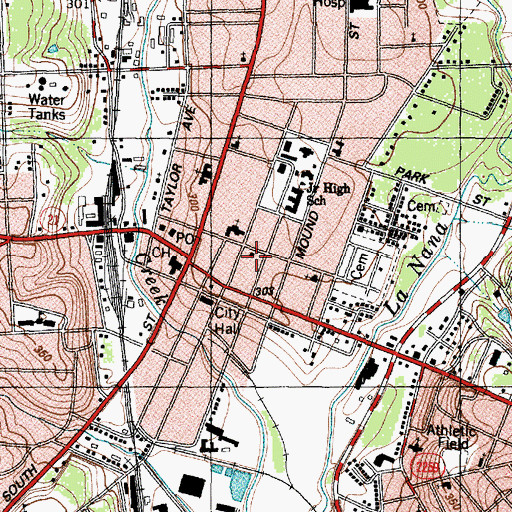 Topographic Map of Roland Jones House, TX