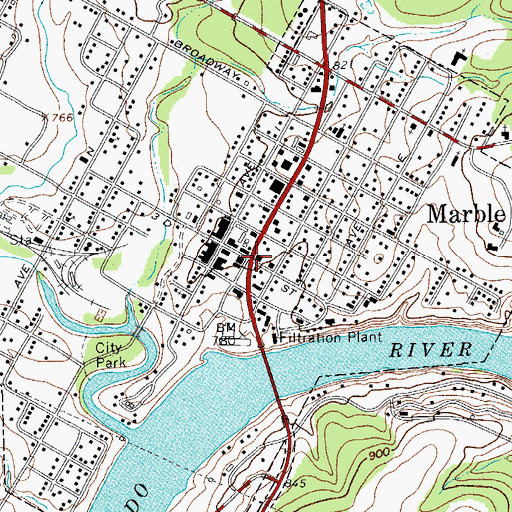 Topographic Map of Roper Hotel, TX