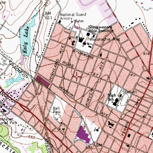 Topographic Map of Roy Connally House, TX