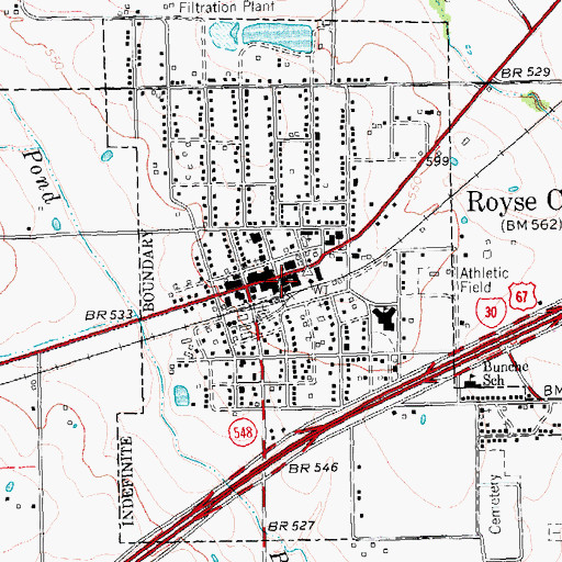 Topographic Map of Royse City Lodge Number 663, TX