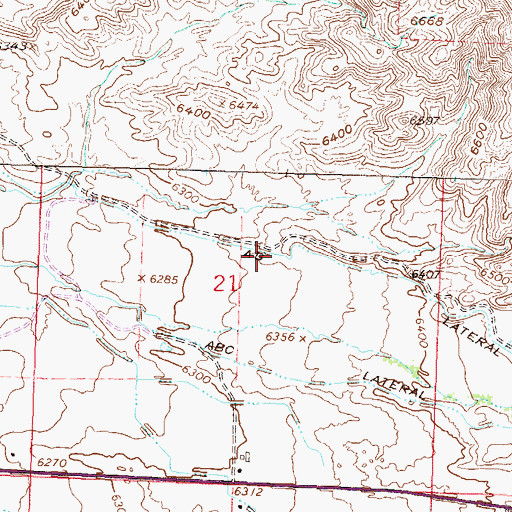 Topographic Map of A B Lateral, CO