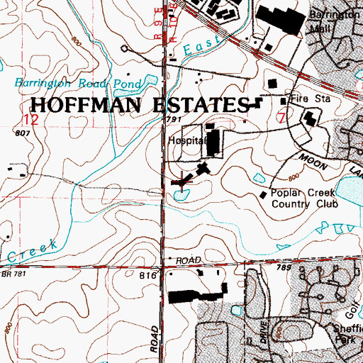 Topographic Map of Benchmark Retirement Center, IL