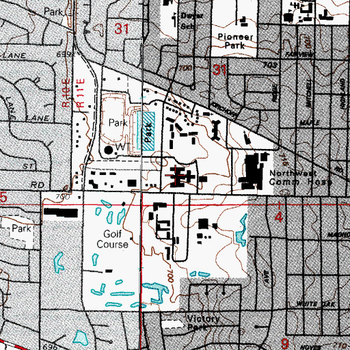 Topographic Map of Church Creek Retirement Center, IL