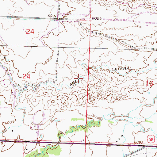 Topographic Map of A B E Lateral, CO