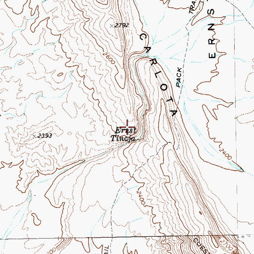 Topographic Map of Ernst Tinaja Trail, TX