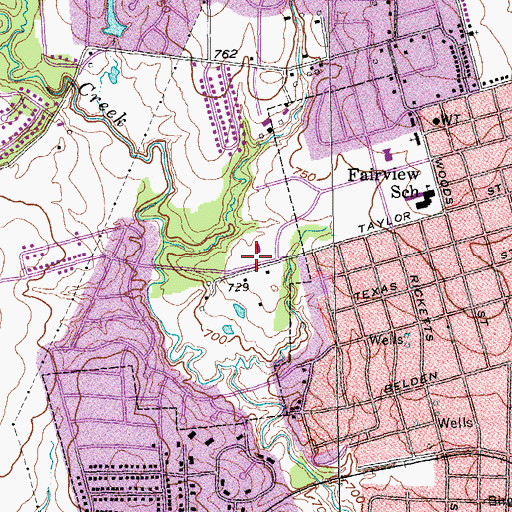 Topographic Map of Fairview Park Trail, TX