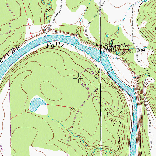 Topographic Map of Falls Trail, TX