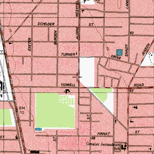 Topographic Map of Garcia Elementary SPARK Park Trail, TX