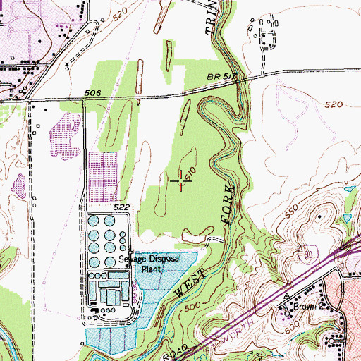 Topographic Map of Gateway Park Trail, TX