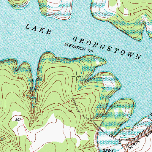 Topographic Map of Good Water Trail, TX