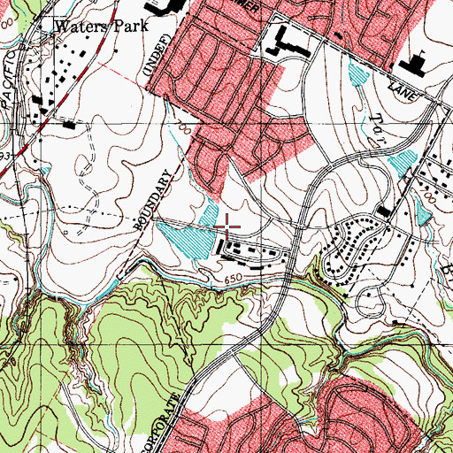 Topographic Map of Gracywoods Park Trail, TX
