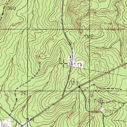 Topographic Map of Dogwood Trail, TX