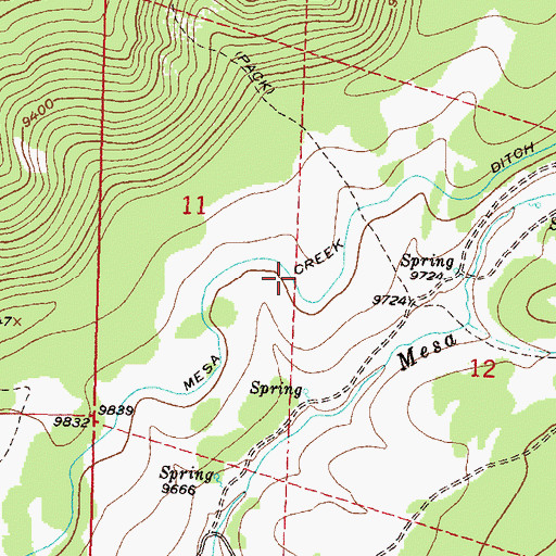 Topographic Map of Mesa Creek Ditch, CO