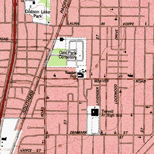 Topographic Map of Easter Elementary SPARK Park Trail, TX