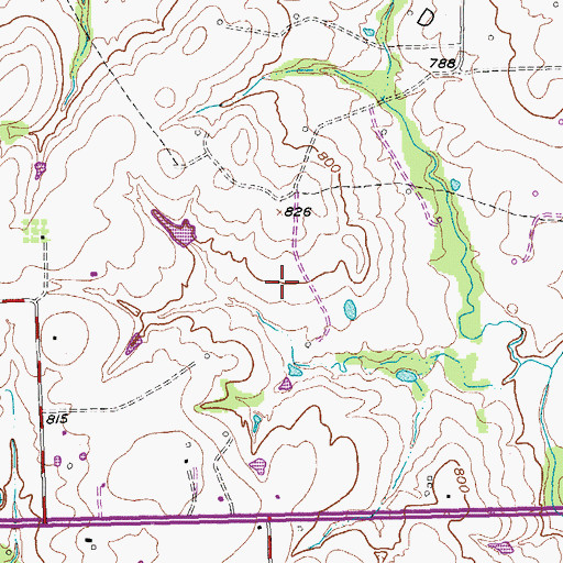 Topographic Map of Crow Hill Trail, TX
