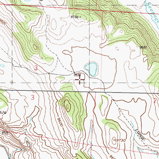 Topographic Map of Long Ridge Stock Driveway, CO
